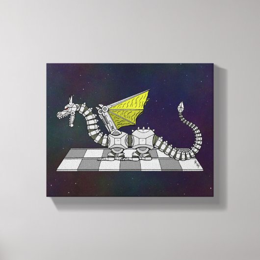 Cyberdragon Canvas Afdruk (Voorkant)