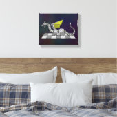 Cyberdragon Canvas Afdruk (Insitu (Slaapkamer))