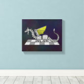 Cyberdragon Canvas Afdruk (Insitu (Houten vloer))
