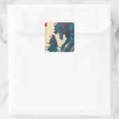 "Cyberduel – Samurai vs Circuit Glyph Beest" Vierkante Sticker (Tas)