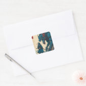 "Cyberduel – Samurai vs Circuit Glyph Beest" Vierkante Sticker (Envelop)