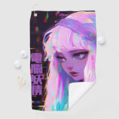 Cyberfee "Dennou Yousei" Glitchcore Golfhanddoek (Insitu)