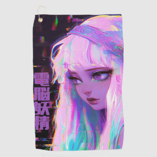 Cyberfee "Dennou Yousei" Glitchcore Golfhanddoek