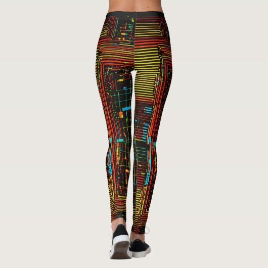 Cyberflow: datalegen streamen leggings (Achterkant)