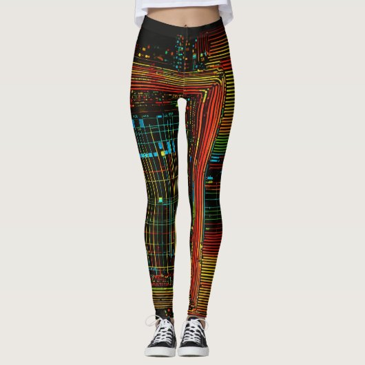 Cyberflow: datalegen streamen leggings (Voorkant)