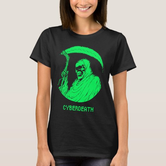 Cybergoth Clothes Alt Aesthetic Cyber Death Grim T-shirt (Voorkant)