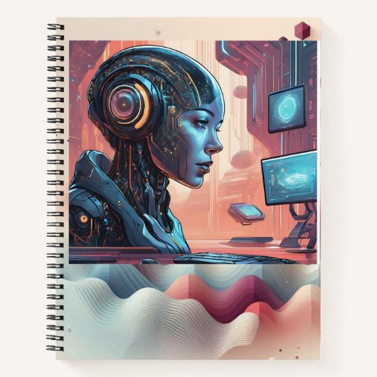 Cybermeisjes: futuristisch Notitieboek (Voorkant)