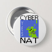 CYBERNAT badge lrg Ronde Button 7,6 Cm (Voorkant /achterkant)