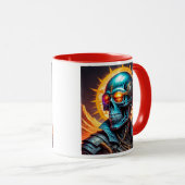 Cybernekraster onder een felle zon. mok (Voorkant rechts)