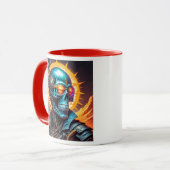 Cybernekraster onder een felle zon. mok (Voorkant links)