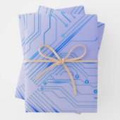 Cybernetic Blue Chip Motherboard  Inpakpapier Vel (In situ)