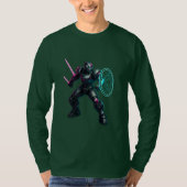 Cybernetic Gladiator – Neon Blade Warrior T-shirt (Voorkant)