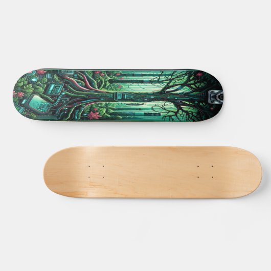 "Cybernetic Grove Deck" Persoonlijk Skateboard (Horizontaal)