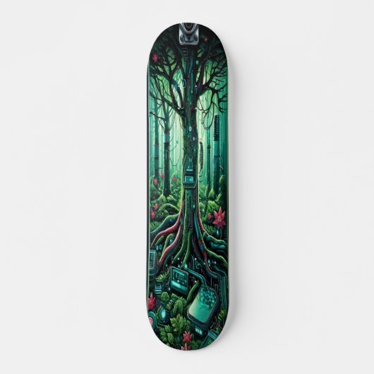 "Cybernetic Grove Deck" Persoonlijk Skateboard (Voorkant)