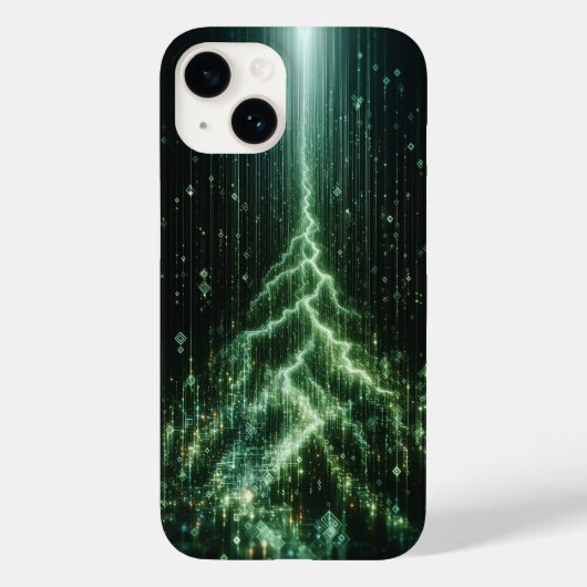 Cybernetic Lightning Bolt Phone Case - Glowing  (Achterkant)