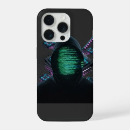 Cybernetic Tech Fusion - Neon Katana & CPU Circuit iPhone 15 Pro Case