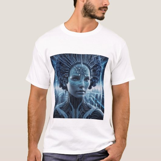Cybernetic Visionary-T shirt voor mannen (Voorkant)