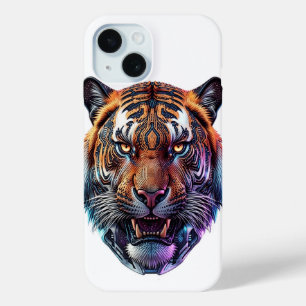 Cybernetisch Bio-Mechanaal Tijgerportret iPhone 15 Case