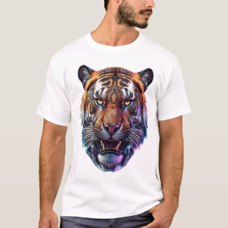 Cybernetisch Bio-Mechanaal Tijgerportret T-shirt