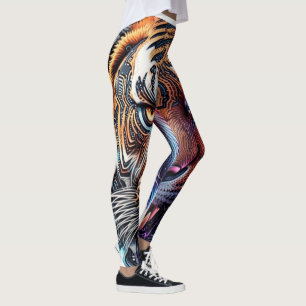 Cybernetisch Bio-Mechanaïsch Tijgerportret Leggings