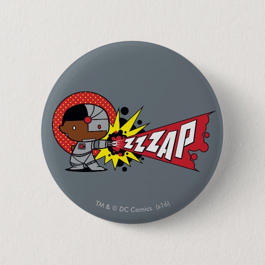 Cybernetisch kanon van Chibi Cyborg Ronde Button 5,7 Cm (Voorkant)