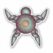 Cybernetisch sterrenwezen sticker (Voorkant)