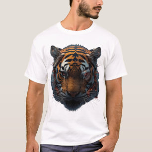 Cybernetisch Tijger Grafisch T-Shirt