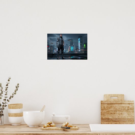 cybernetisch versterkt persoon poster (Keuken)