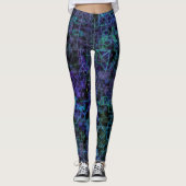 cybernetische aderen in blauw en groen : leggings (Voorkant)