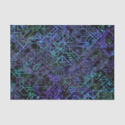 cybernetische aderen in blauw en groen : tissuepapier (Voorkant)