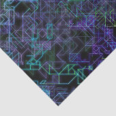 cybernetische aderen in blauw en groen : tissuepapier (Detail)