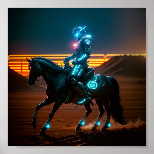 Cybernetische cowboy poster (Voorkant)