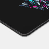 Cybernetische Draak Neon Glitch Gaming Bureaumat (Hoek)