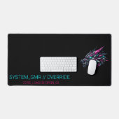 Cybernetische Draak Neon Glitch Gaming Bureaumat (Keyboard & Muis)