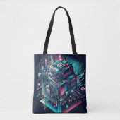 Cybernetische droomlandschap tote bag (Voorkant)