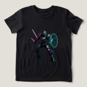 Cybernetische Gladiator – Neon Blade Krijger Tri-Blend Shirt