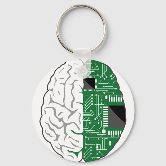 Cybernetische hersenen sleutelhanger (Voorkant)