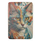 CYBERNETISCHE KITTY KAT ABSTRACT GEOMETRISCH KUBIS BADMAT (Voorkant Verticaal)
