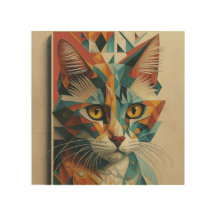CYBERNETISCHE KITTY KAT ABSTRACT GEOMETRISCH KUBIS