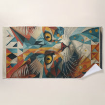 CYBERNETISCHE KITTY KAT ABSTRACT GEOMETRISCH KUBIS