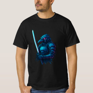 Cybernetische Kraai Ronin – Neon Samurai Vogel Kri T-shirt