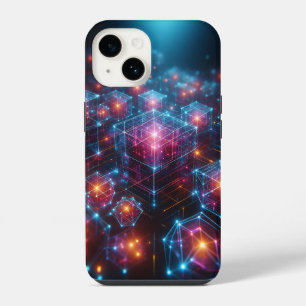 Cybernetische Neon Kristal Matrix Hoesje voor Tele iPhone 14 Hoesje