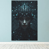cybernetische neurale entiteit canvas afdruk (Insitu (Houten vloer))