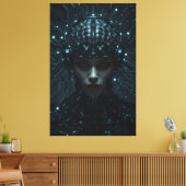 cybernetische neurale entiteit canvas afdruk (Insitu (Woonkamer))