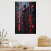 Cybernetische Sentinel: een futuristische Android Poster (Keuken)
