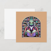 Cybernetische Turtle Bibliothecaris - Pixel Wisdom Kaart (Voorkant / Achterkant)