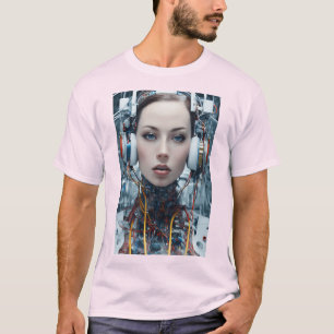 Cybernetische visioenen: futuristische Kantoor-est T-shirt
