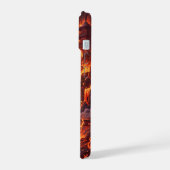 Cybernetische Vuur Samurai & Draak iPhone 15 Case (Linkerkant)