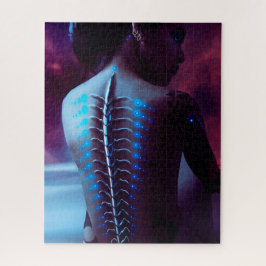 Cybernetische wervelkolom Cyberpunk Woman Legpuzzel