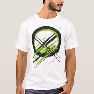 Cyberpunk Abstract Geometrisch Cirkel Grafisch T-s T-shirt